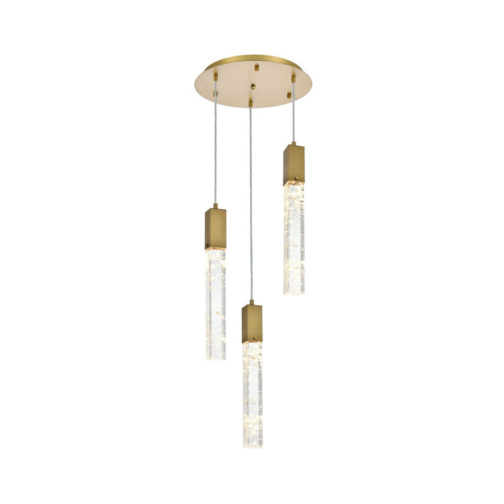 16 Inch Chandelier In Satin Gold by Elegant Lighting