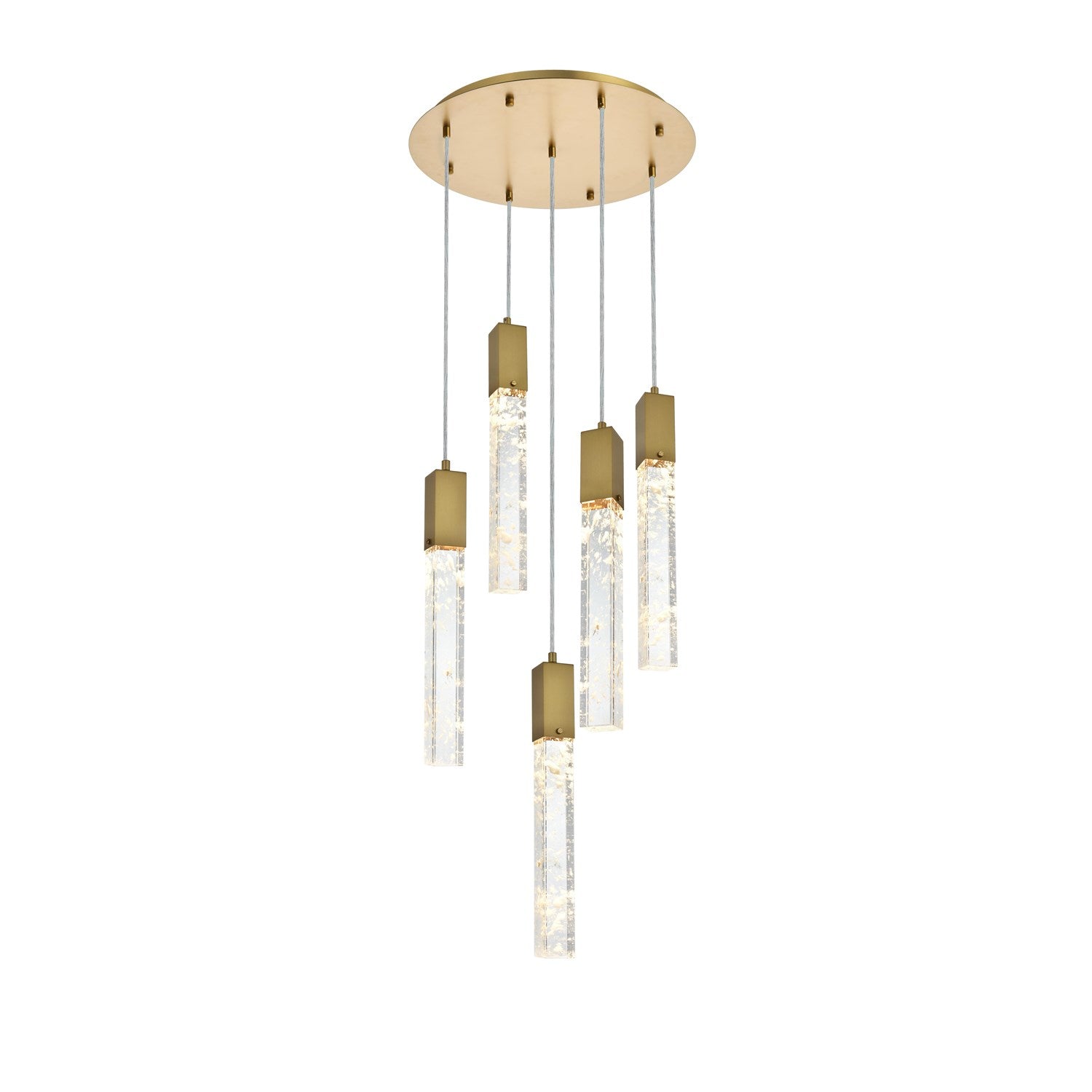 20 Inch Chandelier In Satin Gold by Elegant Lighting
