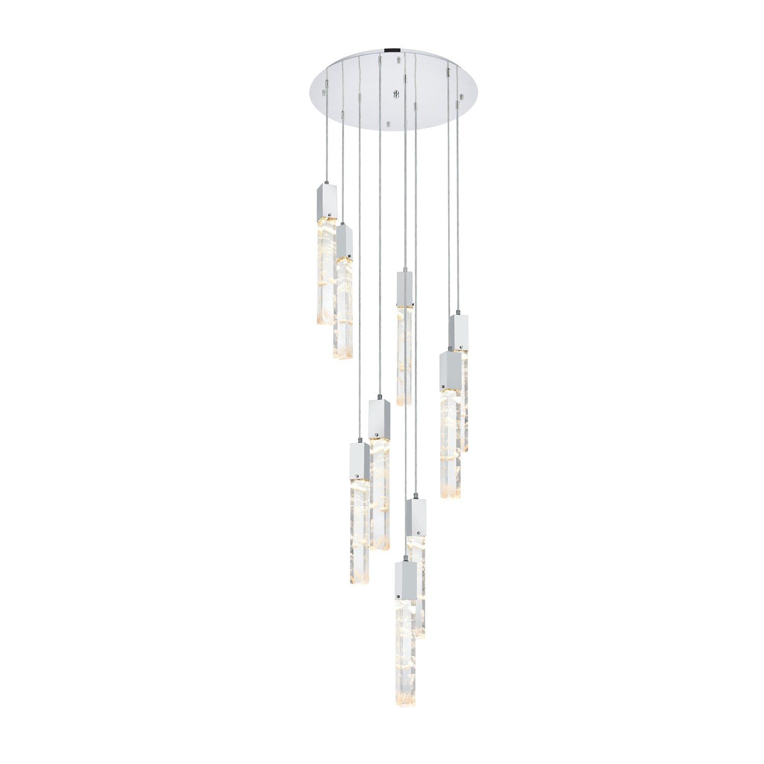 24 Inch Chandelier In Chrome by Elegant Lighting