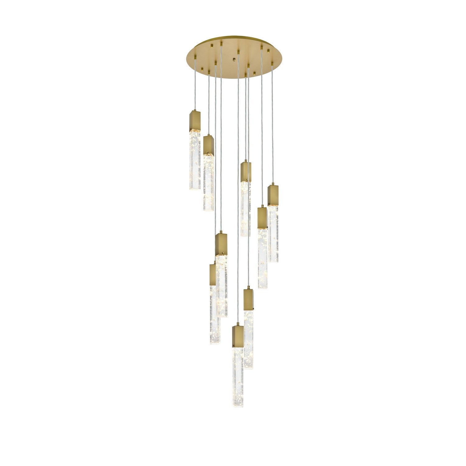 24 Inch Chandelier In Satin Gold by Elegant Lighting