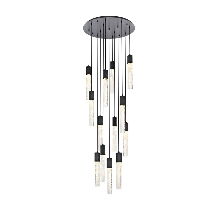30 Inch Chandelier In Black by Elegant Lighting
