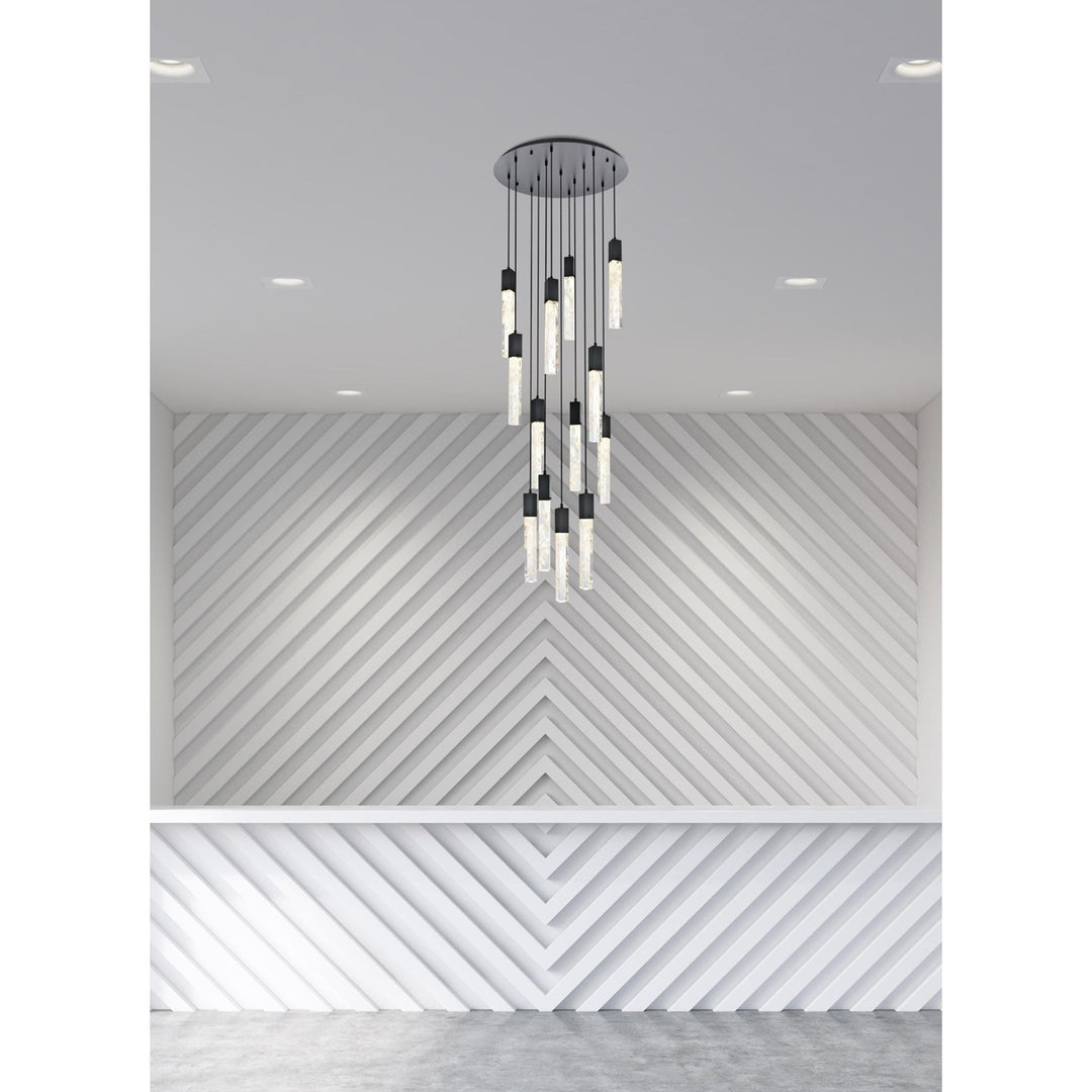 30 Inch Chandelier In Black