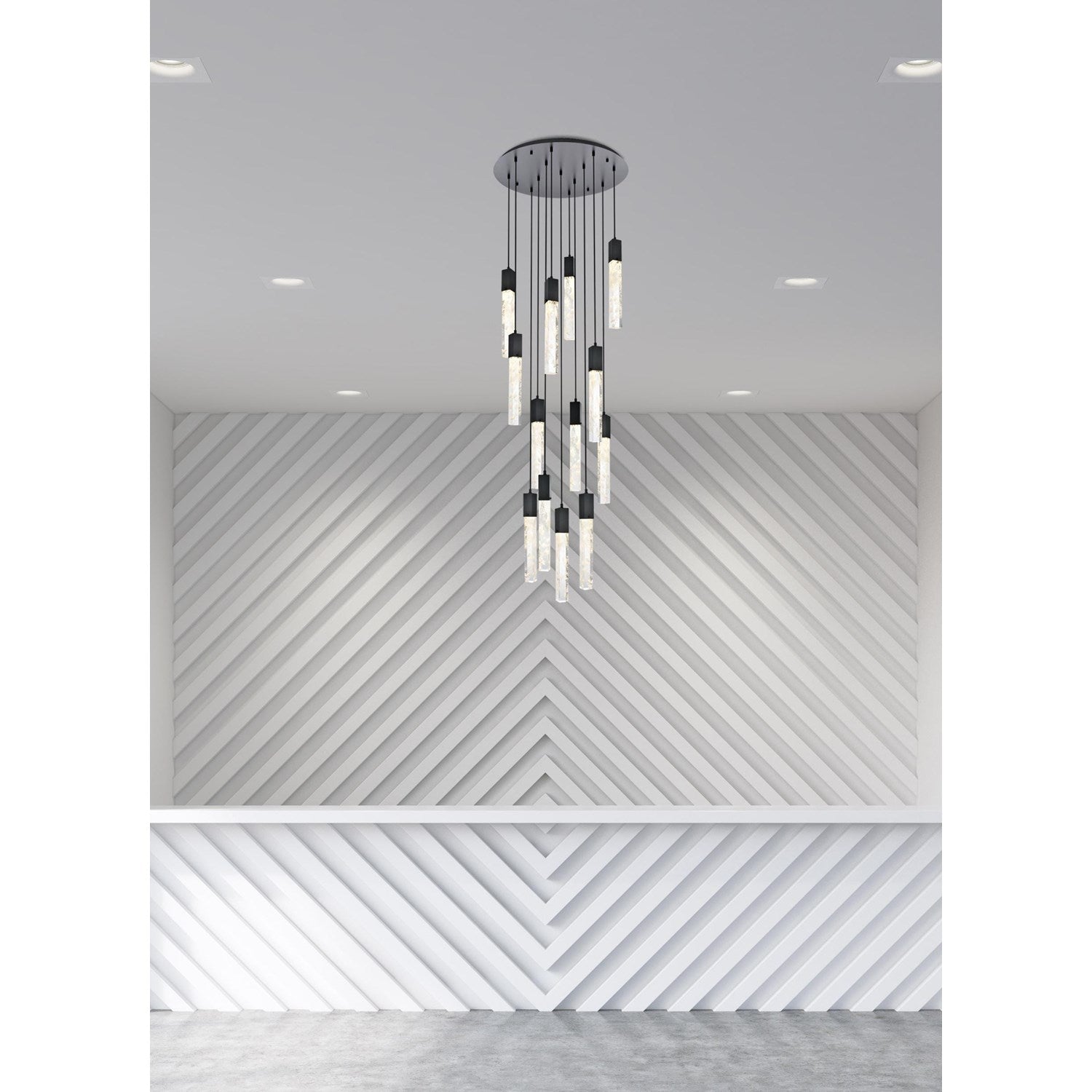 30 Inch Chandelier In Black