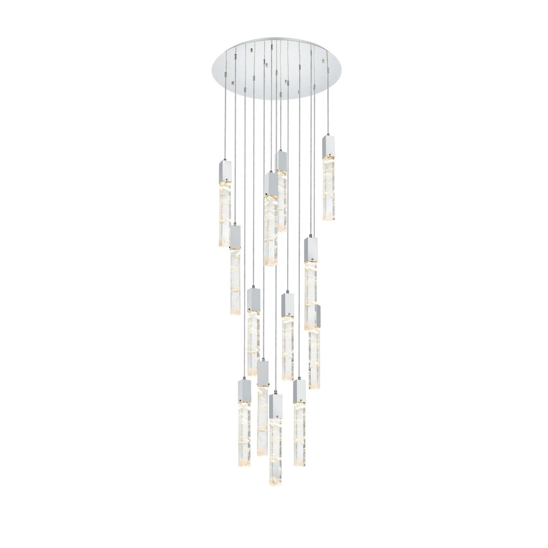 30 Inch Chandelier In Chrome by Elegant Lighting