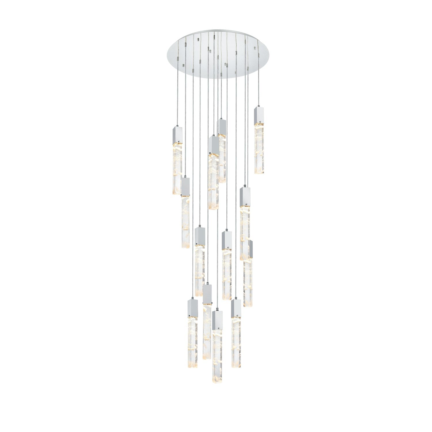 30 Inch Chandelier In Chrome by Elegant Lighting