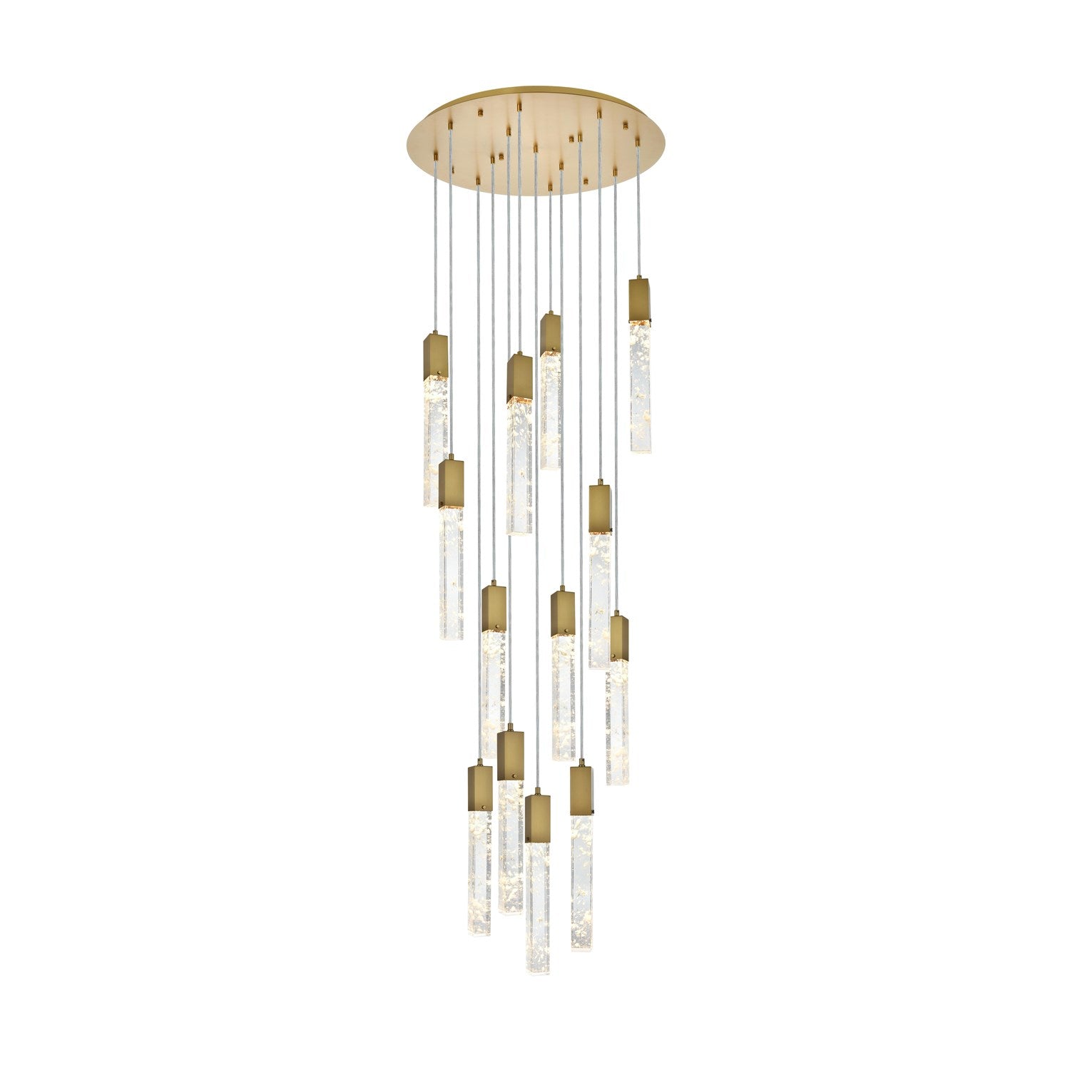 30 Inch Chandelier In Satin Gold by Elegant Lighting