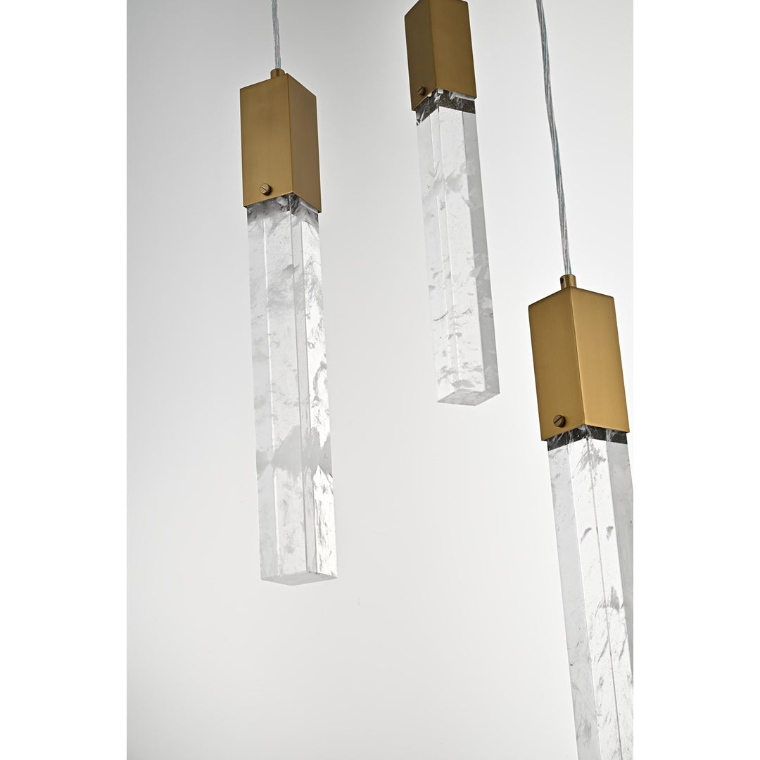 30 Inch Chandelier In Satin Gold