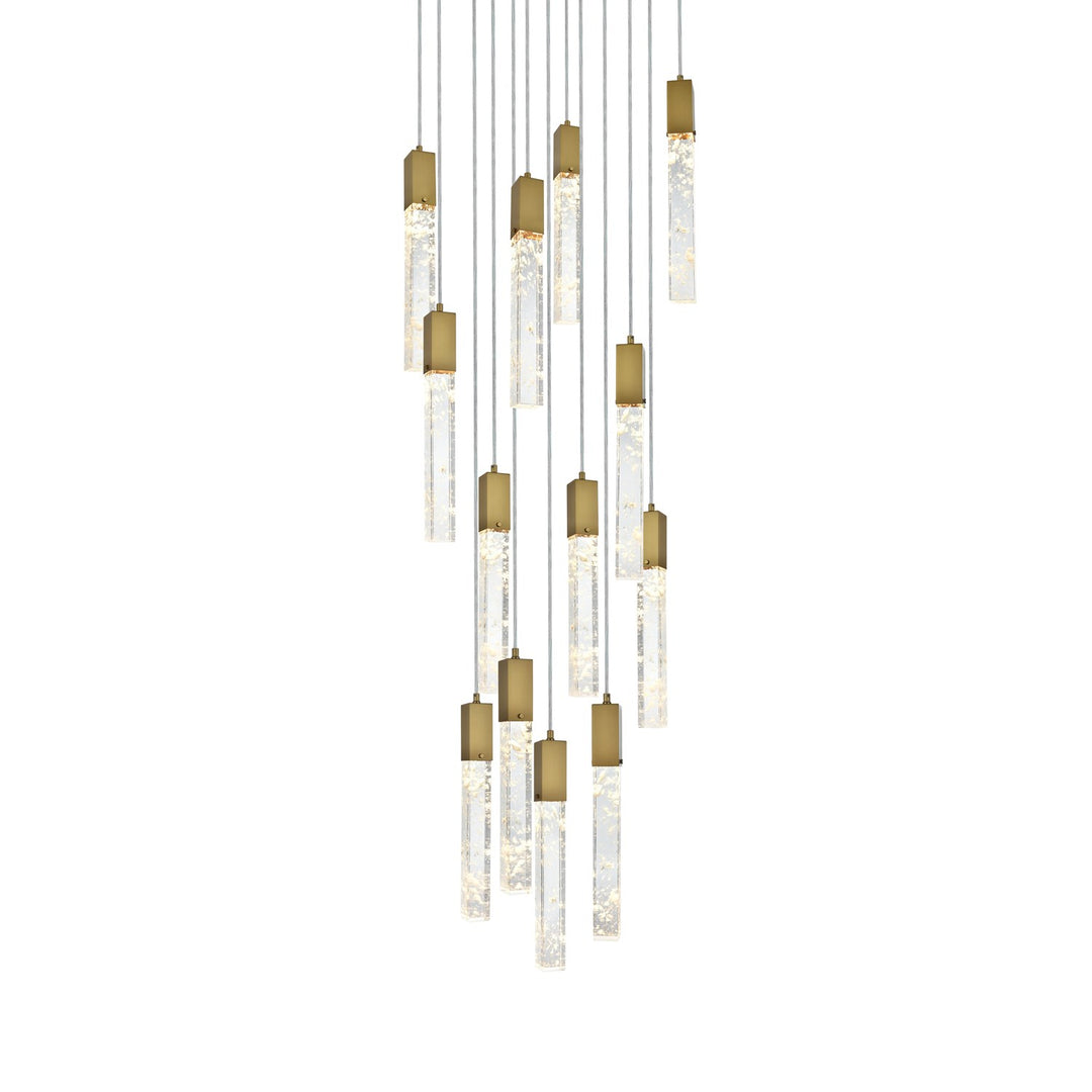 30 Inch Chandelier In Satin Gold