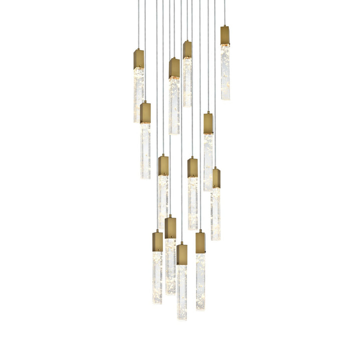 30 Inch Chandelier In Satin Gold