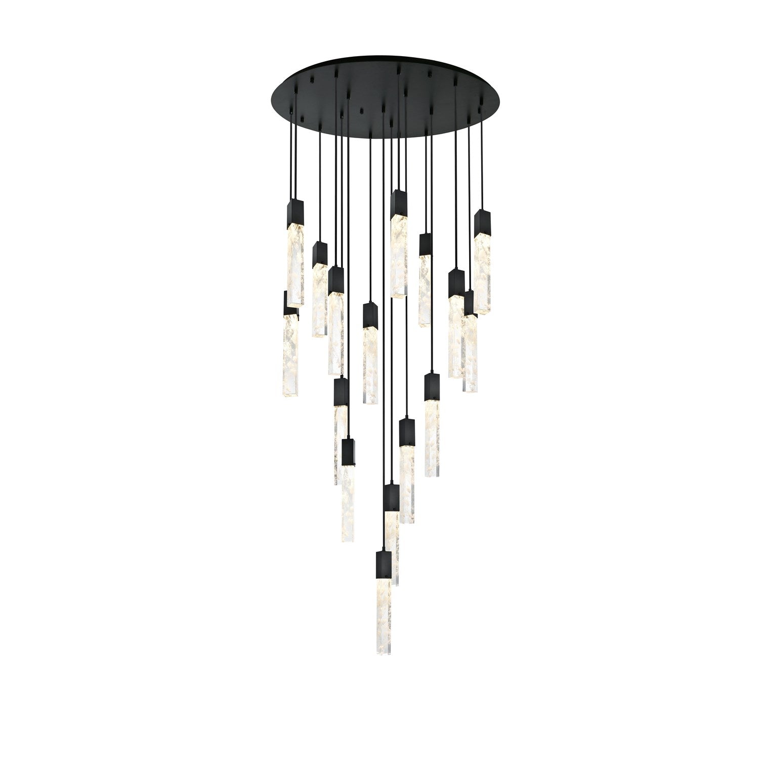 36 Inch Chandelier In Black by Elegant Lighting