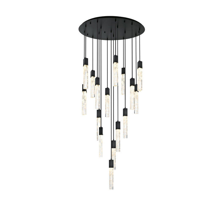 36 Inch Chandelier In Black by Elegant Lighting