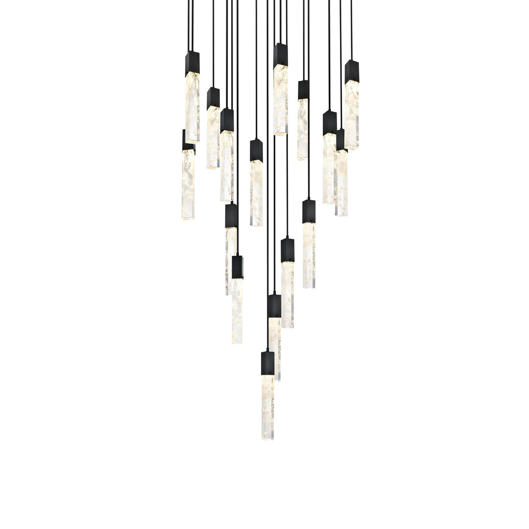 36 Inch Chandelier In Black