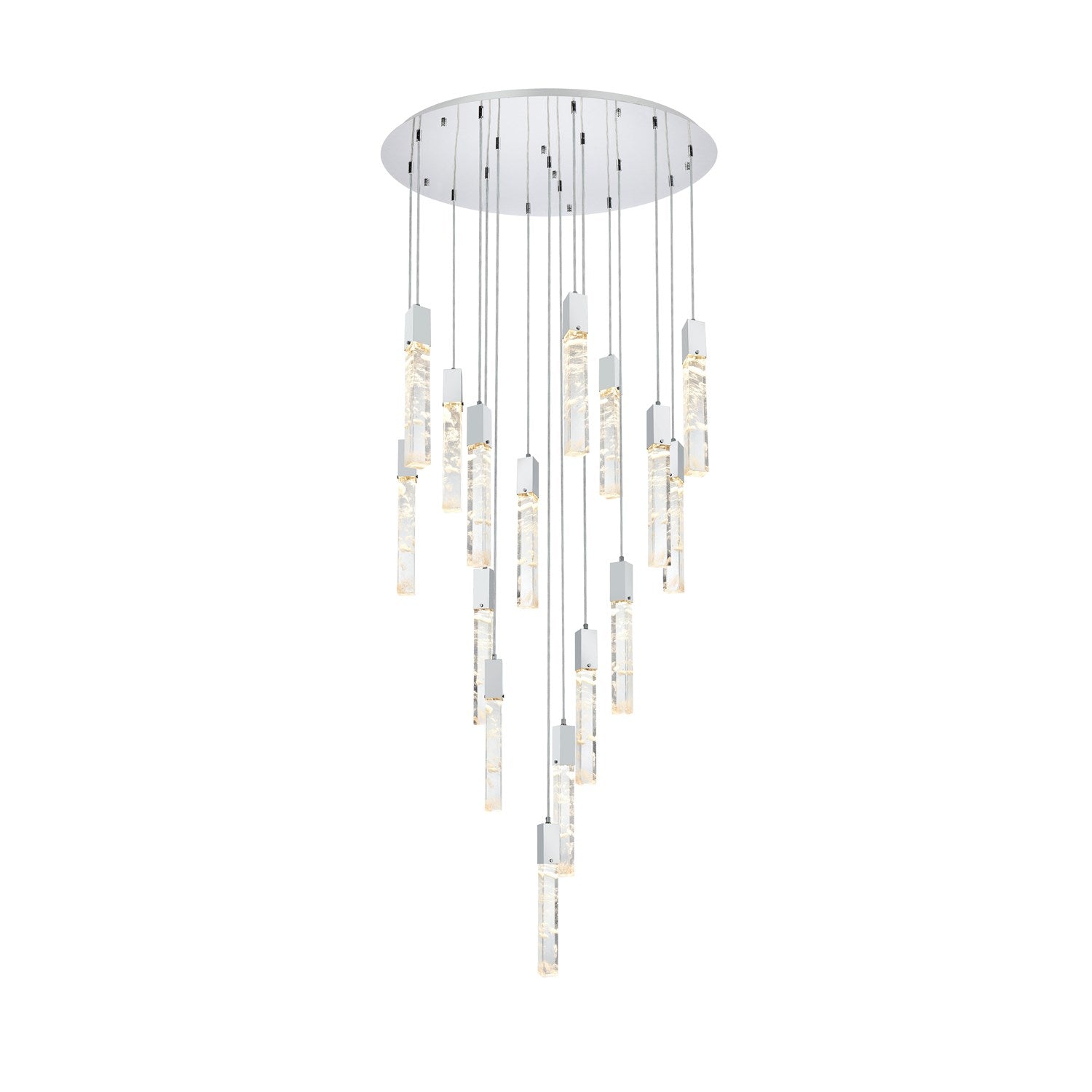 36 Inch Chandelier In Chrome by Elegant Lighting