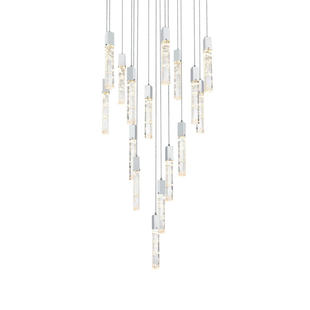 36 Inch Chandelier In Chrome