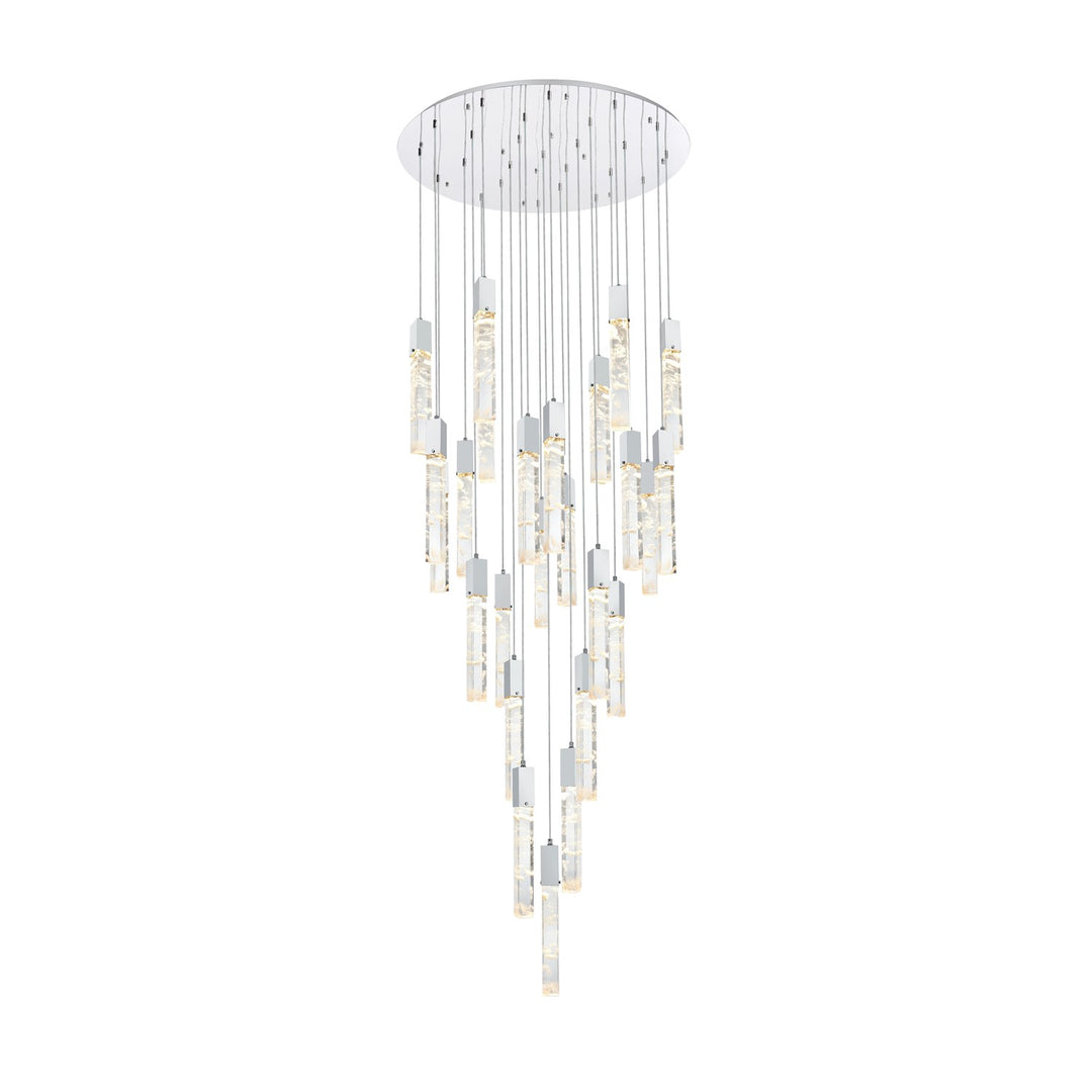 42 Inch Chandelier In Chrome by Elegant Lighting