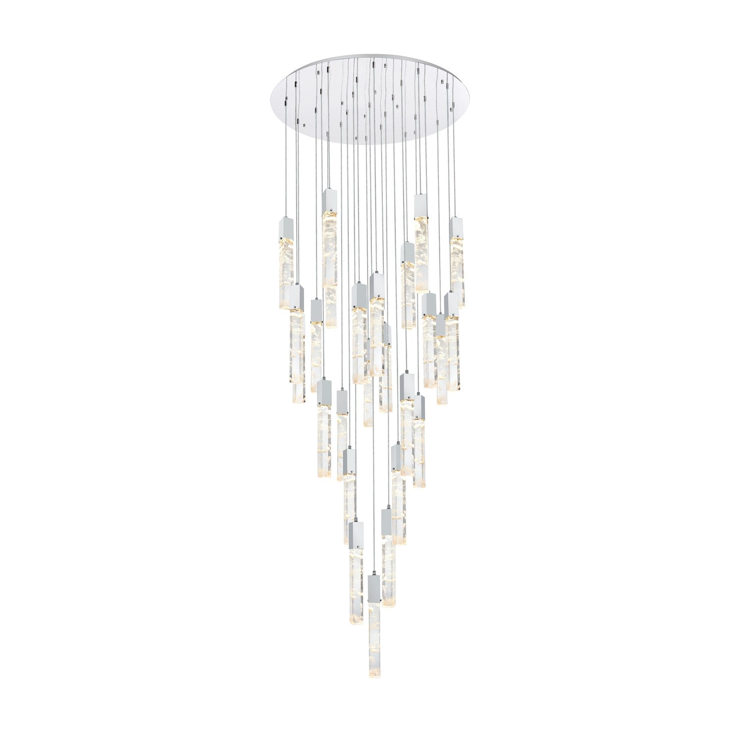 42 Inch Chandelier In Chrome by Elegant Lighting