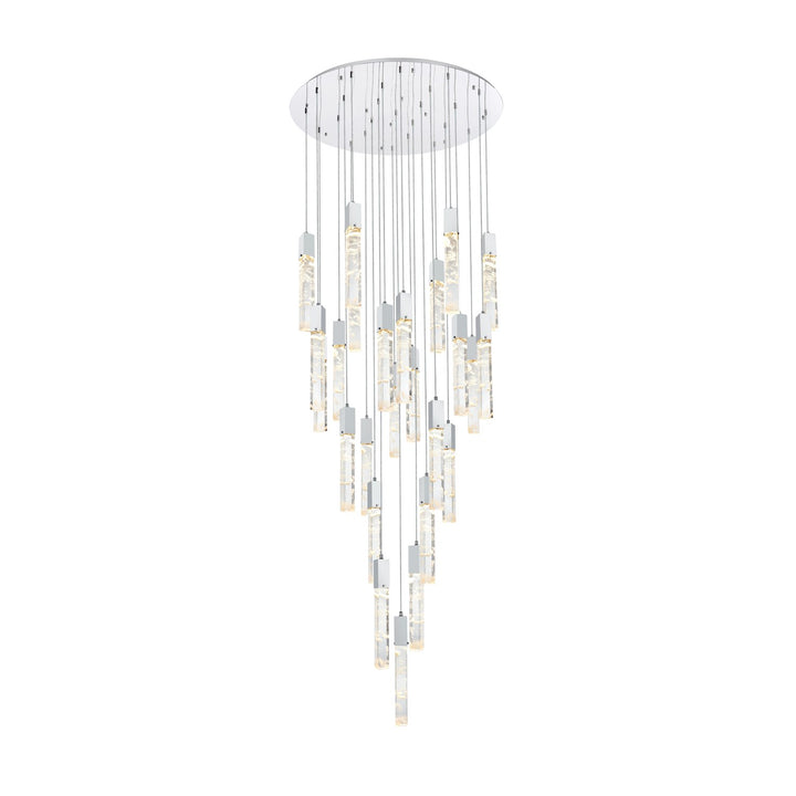42 Inch Chandelier In Chrome by Elegant Lighting