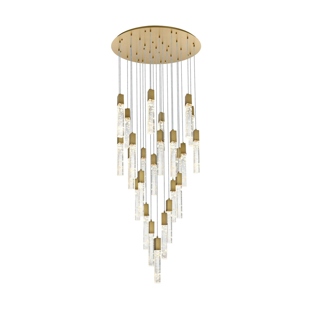 42 Inch Chandelier In Satin Gold by Elegant Lighting