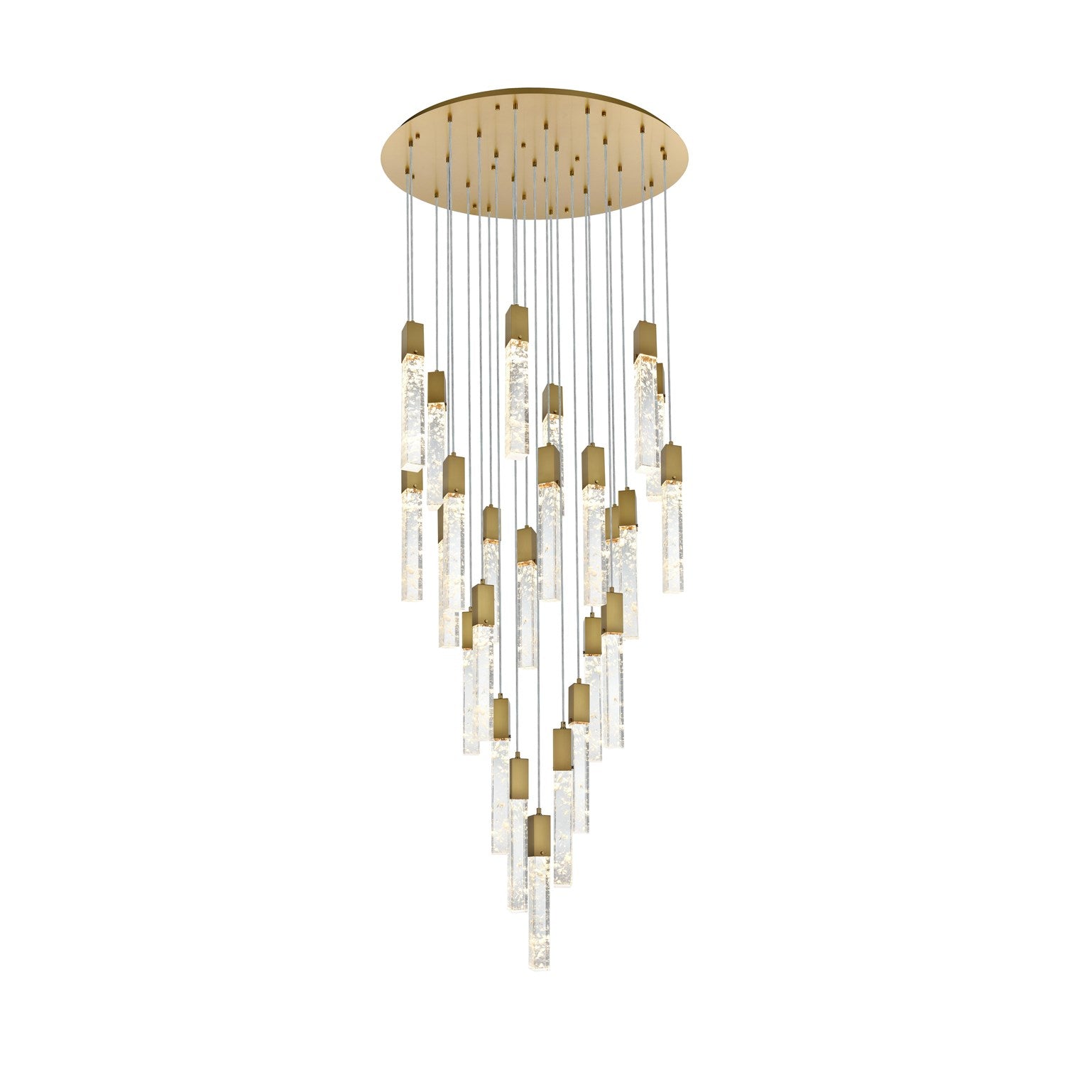 42 Inch Chandelier In Satin Gold by Elegant Lighting