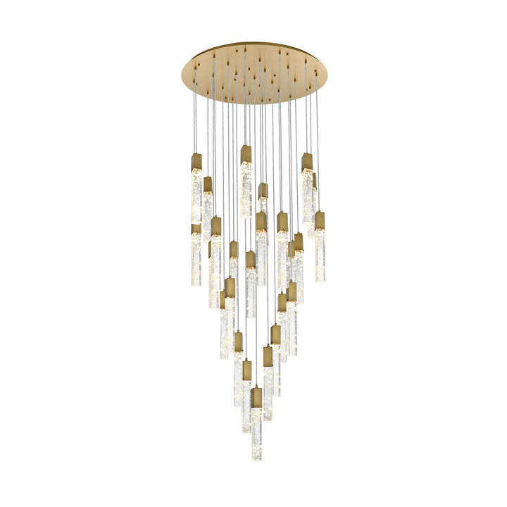 42 Inch Chandelier In Satin Gold by Elegant Lighting
