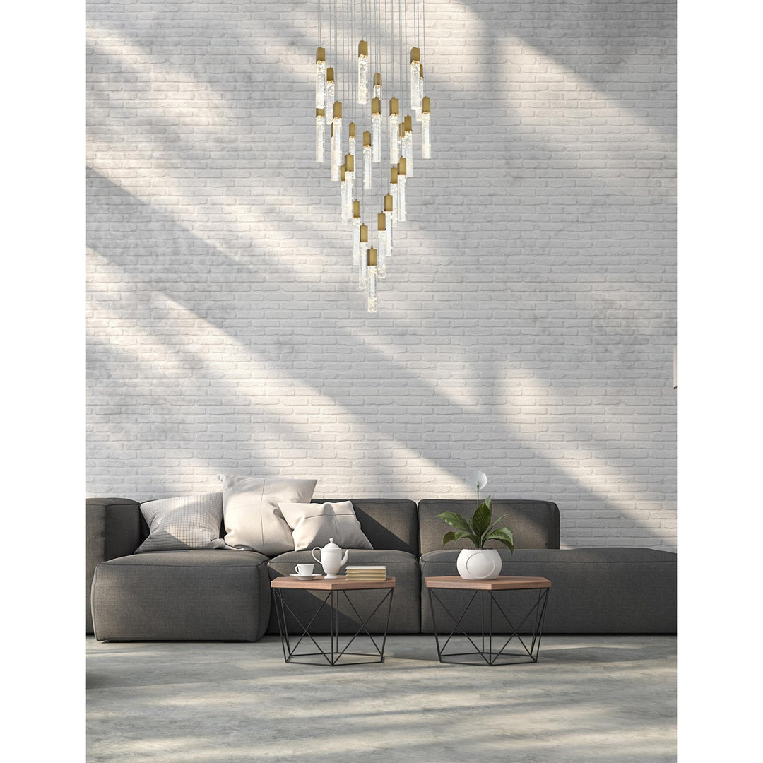 42 Inch Chandelier In Satin Gold