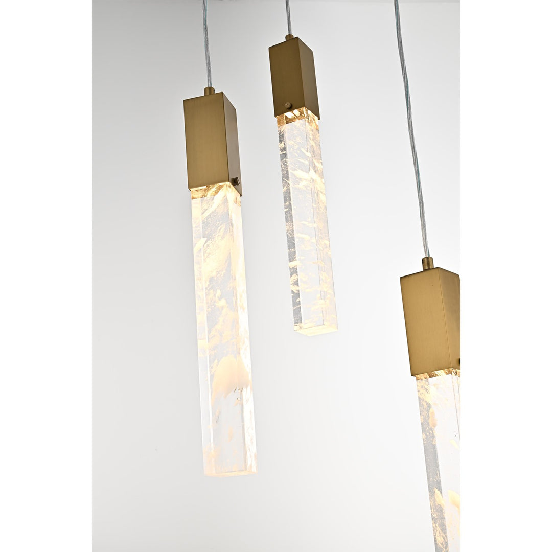 42 Inch Chandelier In Satin Gold