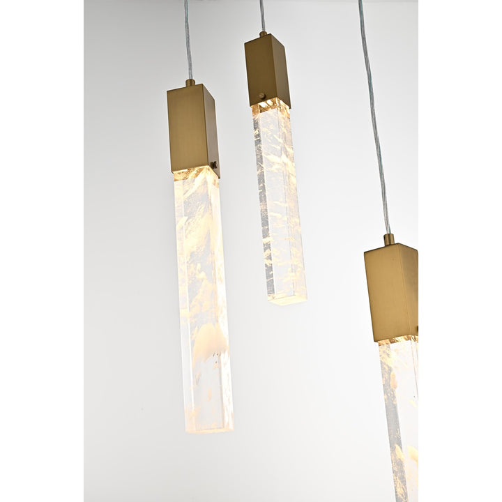 42 Inch Chandelier In Satin Gold