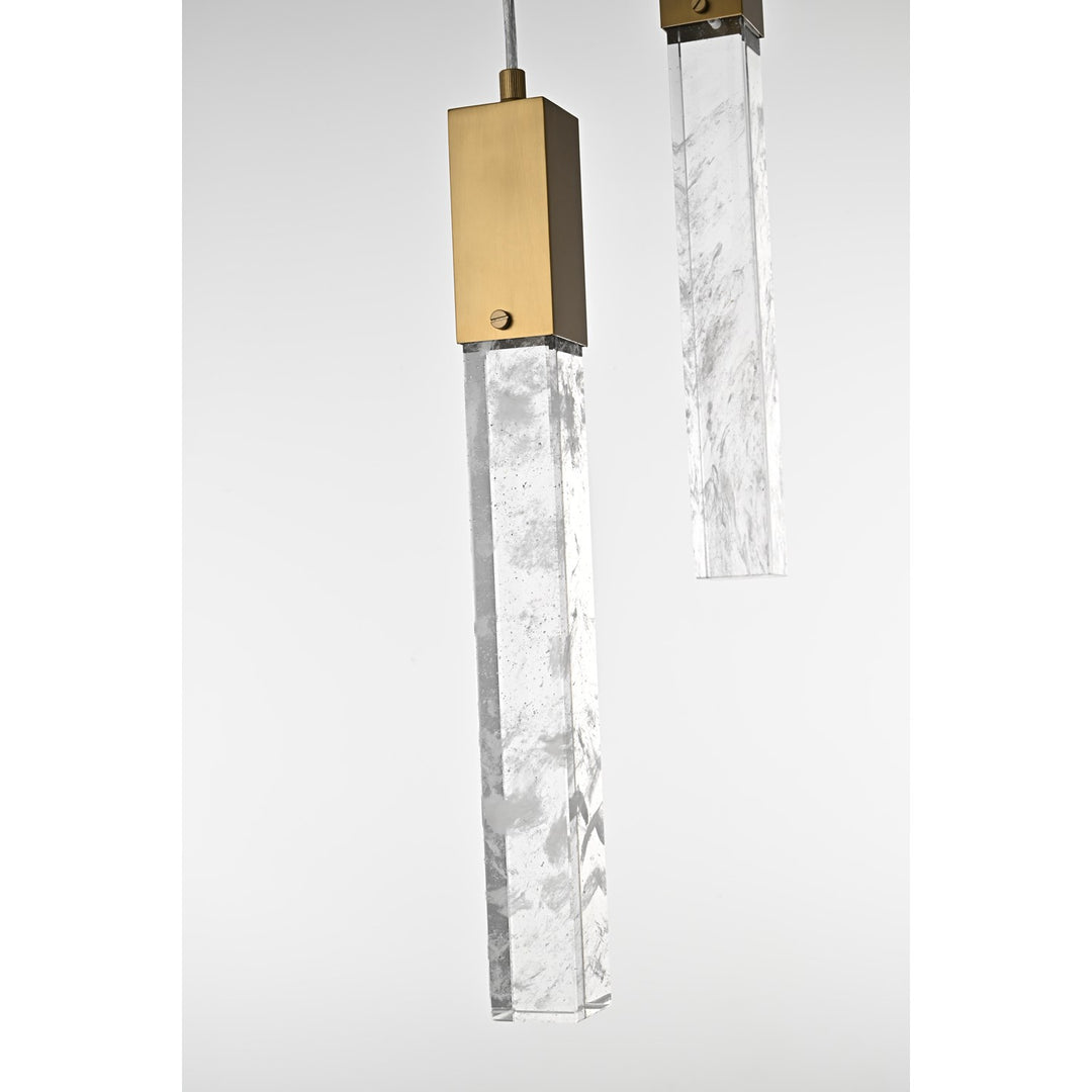 42 Inch Chandelier In Satin Gold