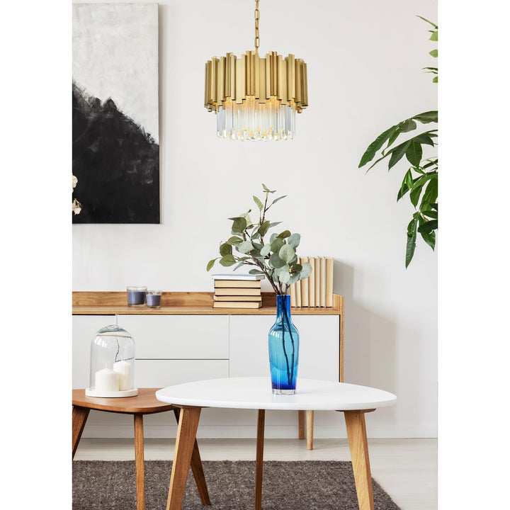 16 Inch Chandelier In Satin Gold