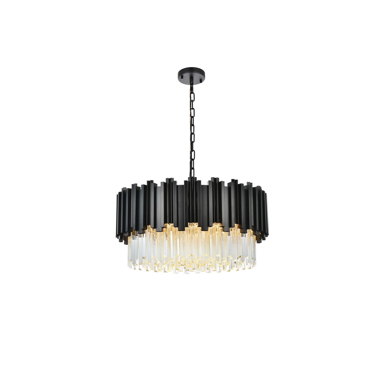 24 Inch Chandelier In Black by Elegant Lighting