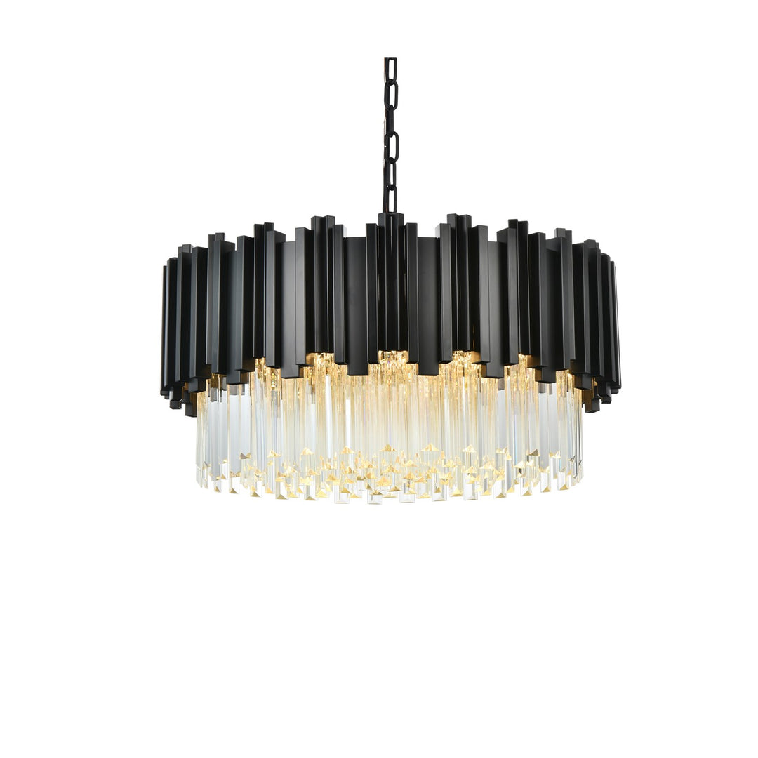 24 Inch Chandelier In Black