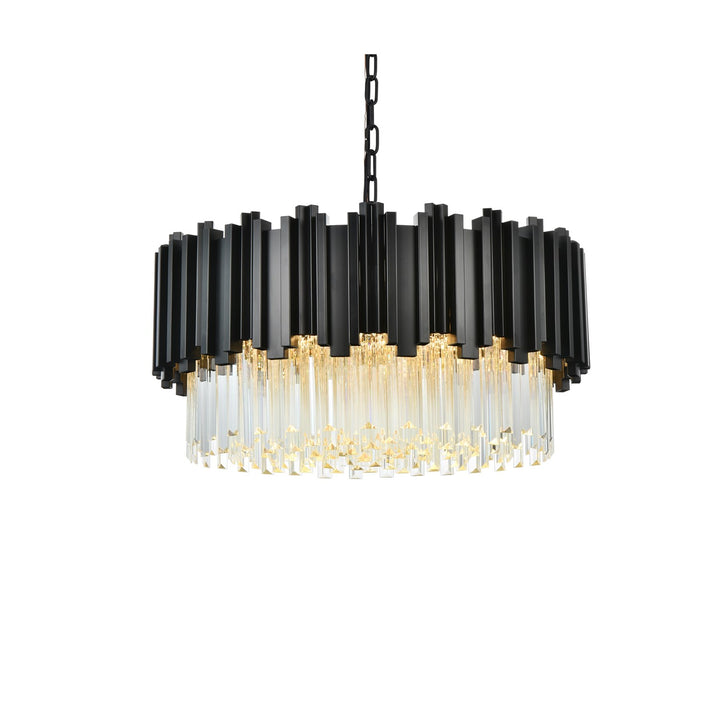 24 Inch Chandelier In Black
