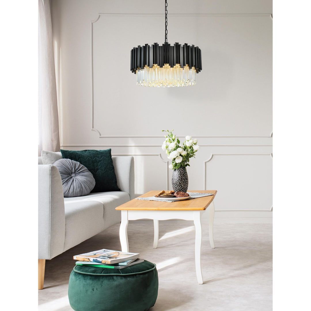 24 Inch Chandelier In Black