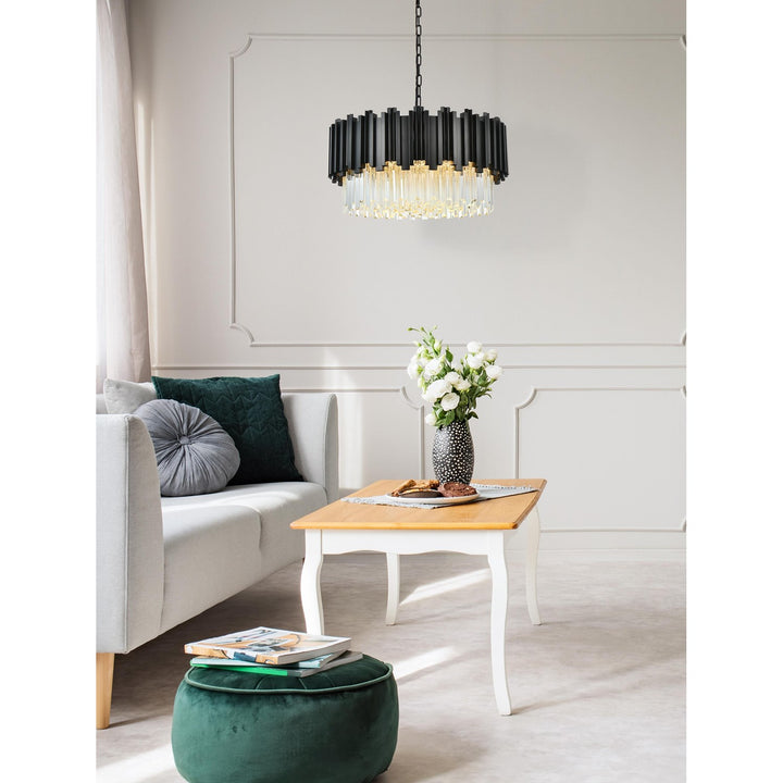 24 Inch Chandelier In Black