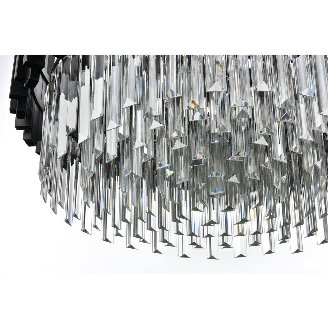24 Inch Chandelier In Black