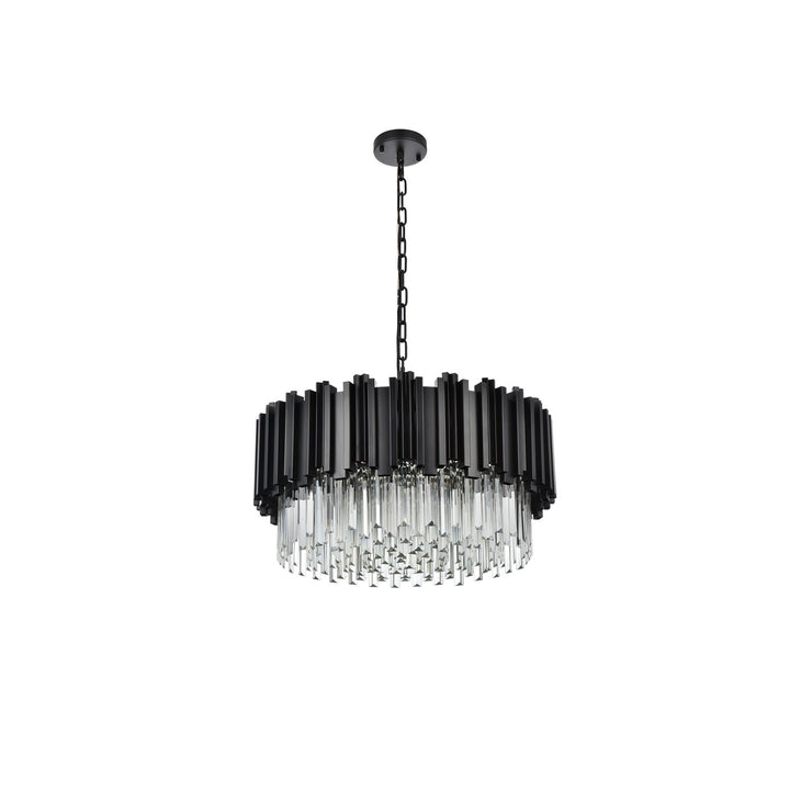 24 Inch Chandelier In Black