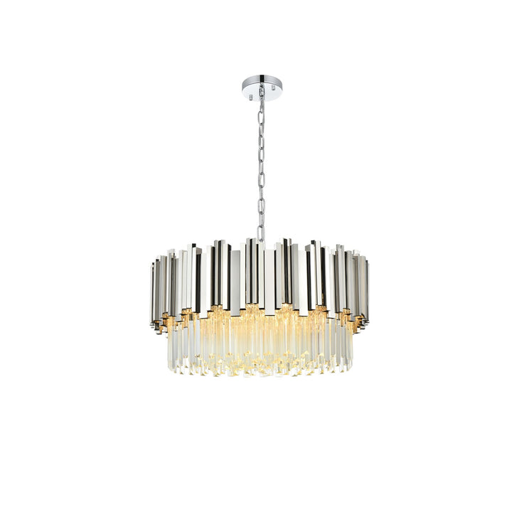 24 Inch Chandelier In Chrome by Elegant Lighting