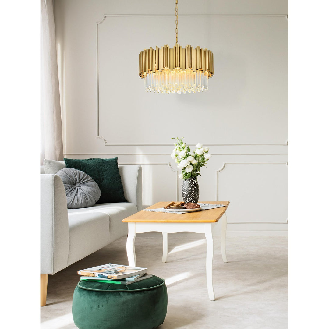 24 Inch Chandelier In Satin Gold