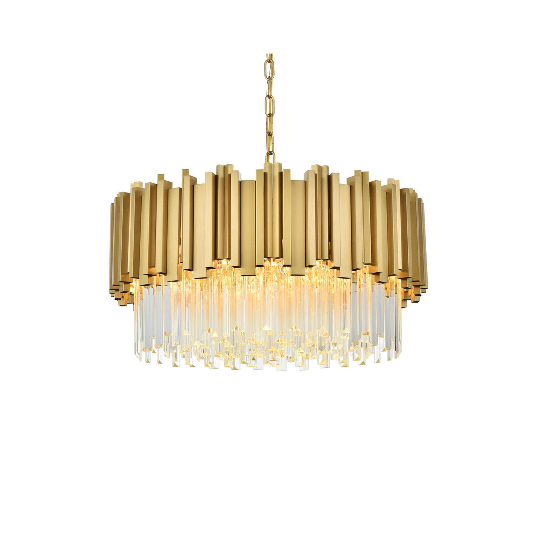 24 Inch Chandelier In Satin Gold
