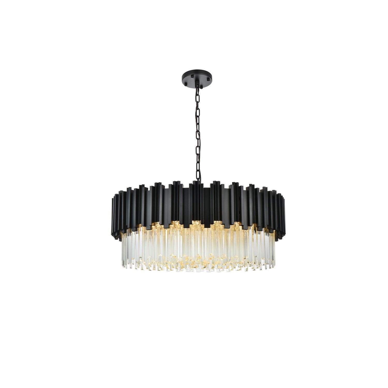 32 Inch Chandelier In Black by Elegant Lighting