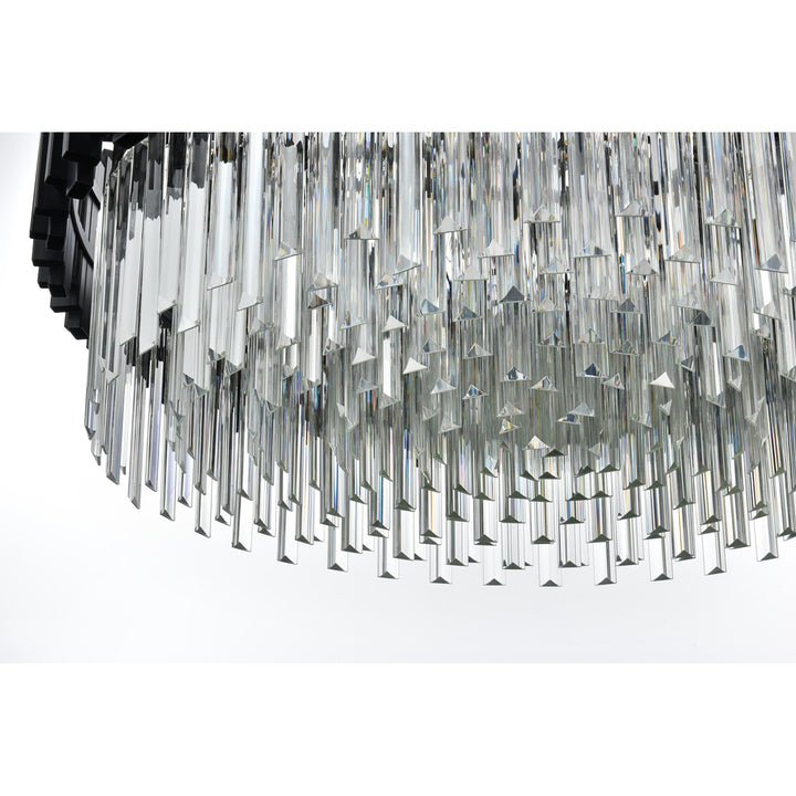 32 Inch Chandelier In Black
