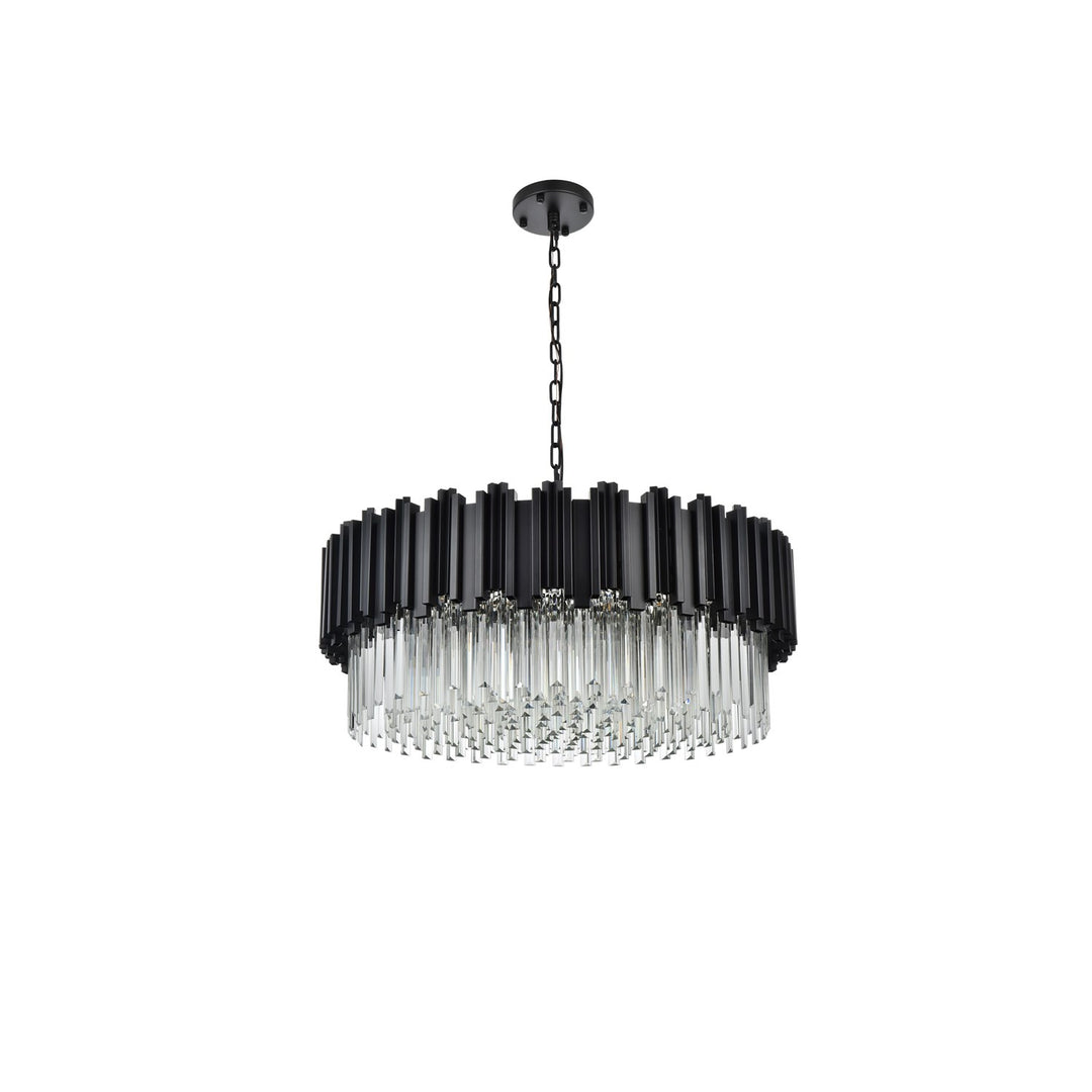 32 Inch Chandelier In Black
