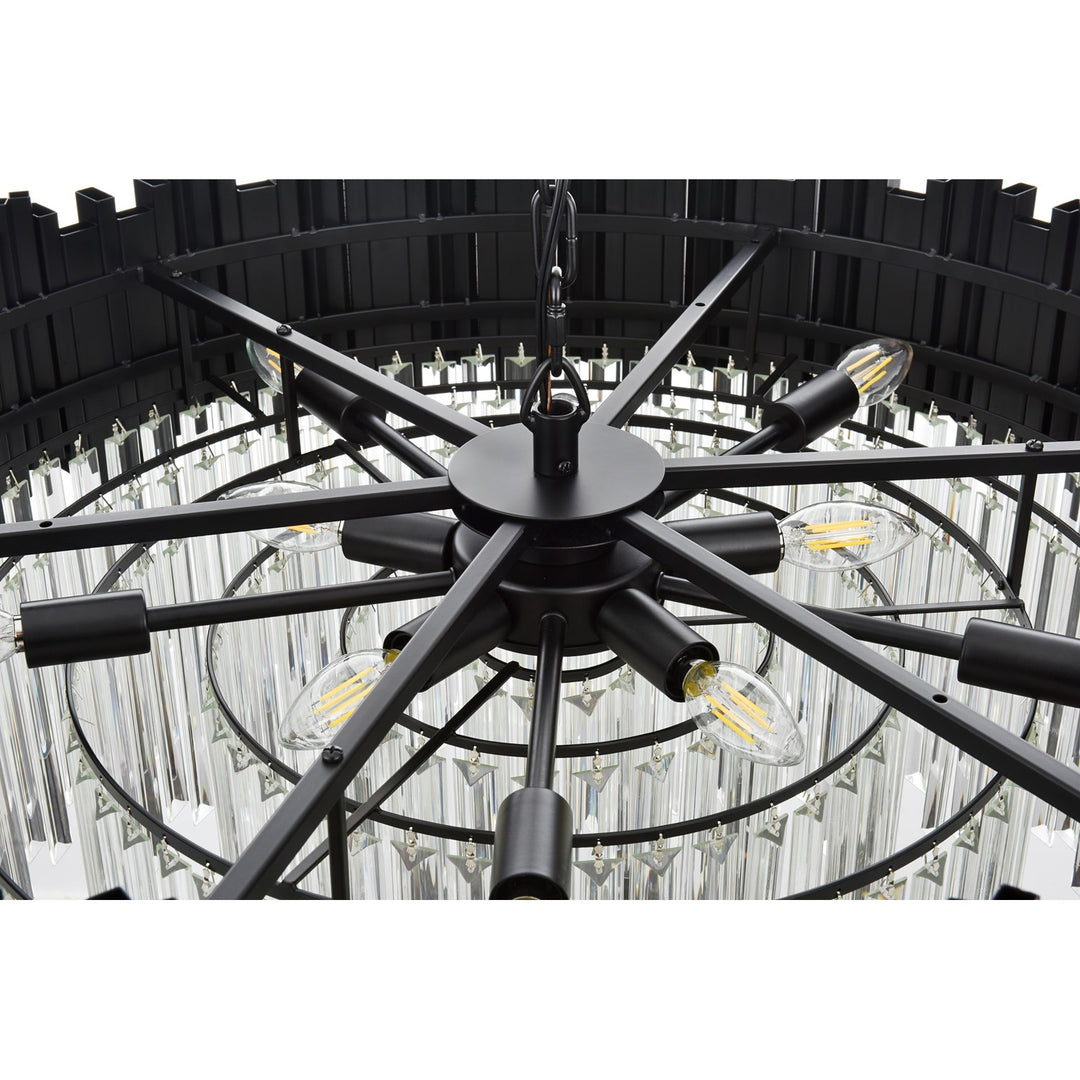 32 Inch Chandelier In Black