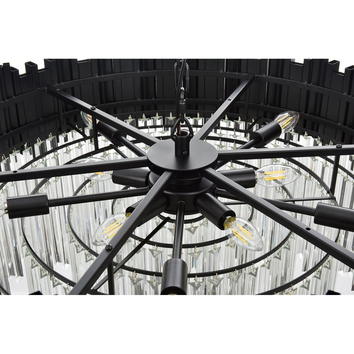 32 Inch Chandelier In Black