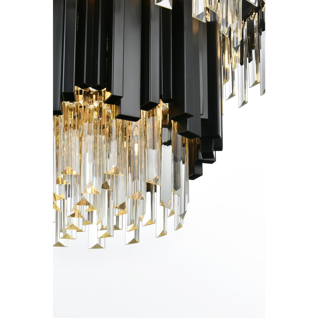 24 Inch Chandelier In Black