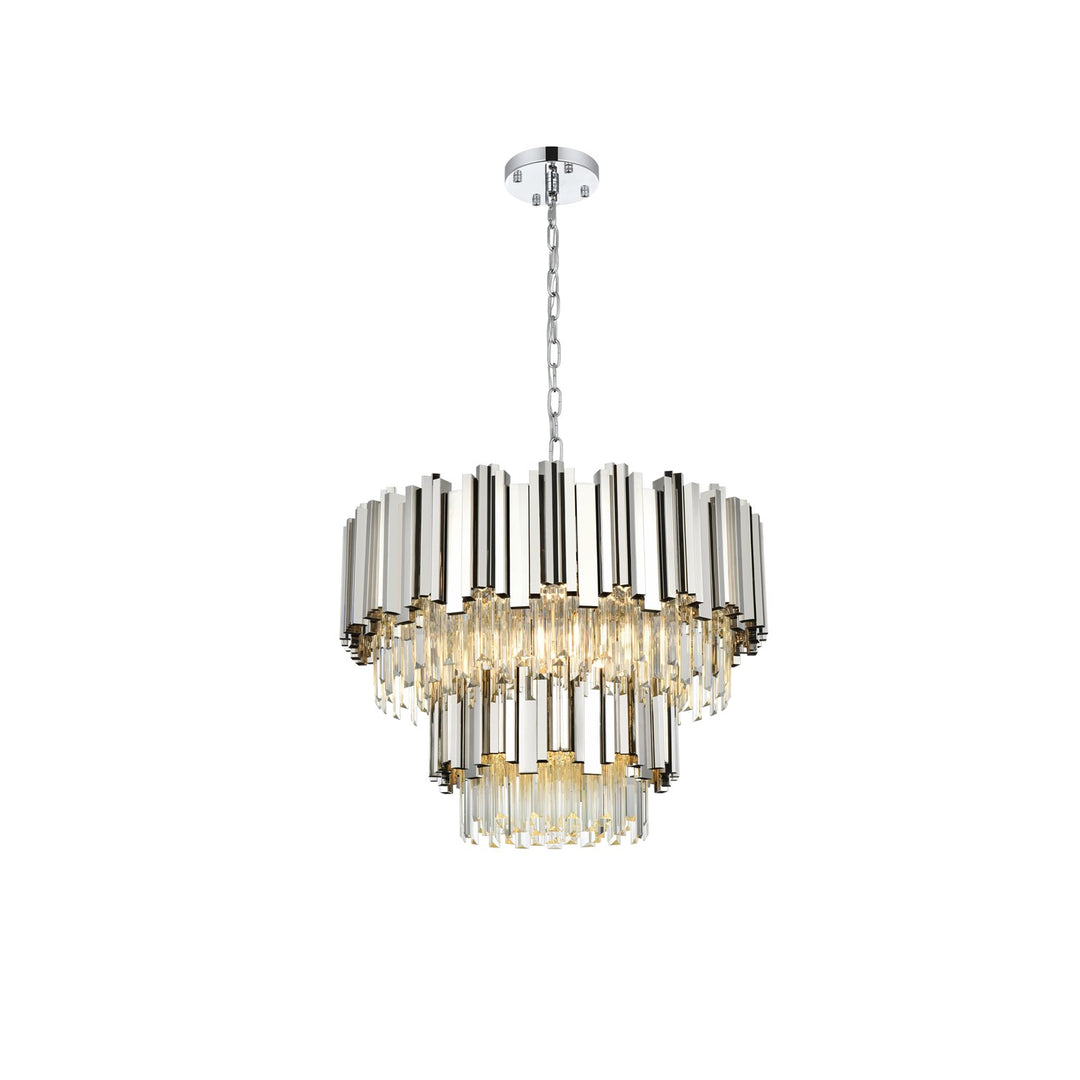 24 Inch Chandelier In Chrome by Elegant Lighting
