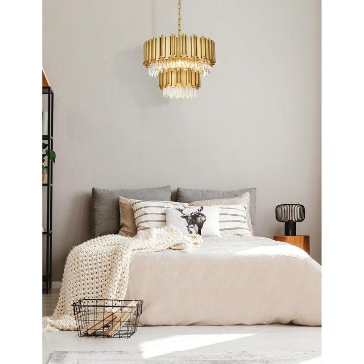24 Inch Chandelier In Satin Gold