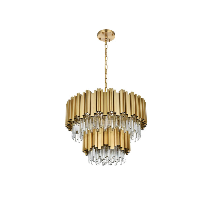 24 Inch Chandelier In Satin Gold
