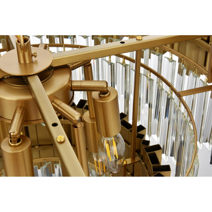 24 Inch Chandelier In Satin Gold