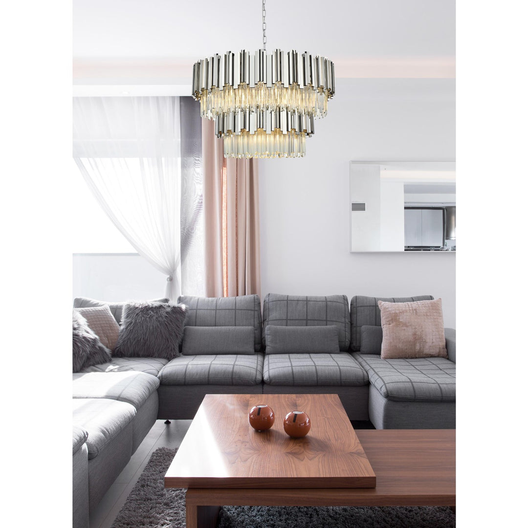 32 Inch Chandelier In Chrome
